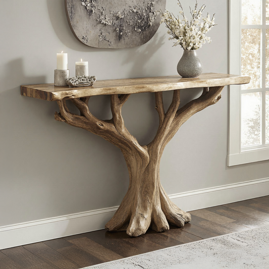 Jugaro Handcrafted Rustic Console Table – Perfect for Entryway Décor