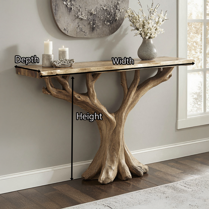 Jugaro Handcrafted Rustic Console Table – Perfect for Entryway Décor